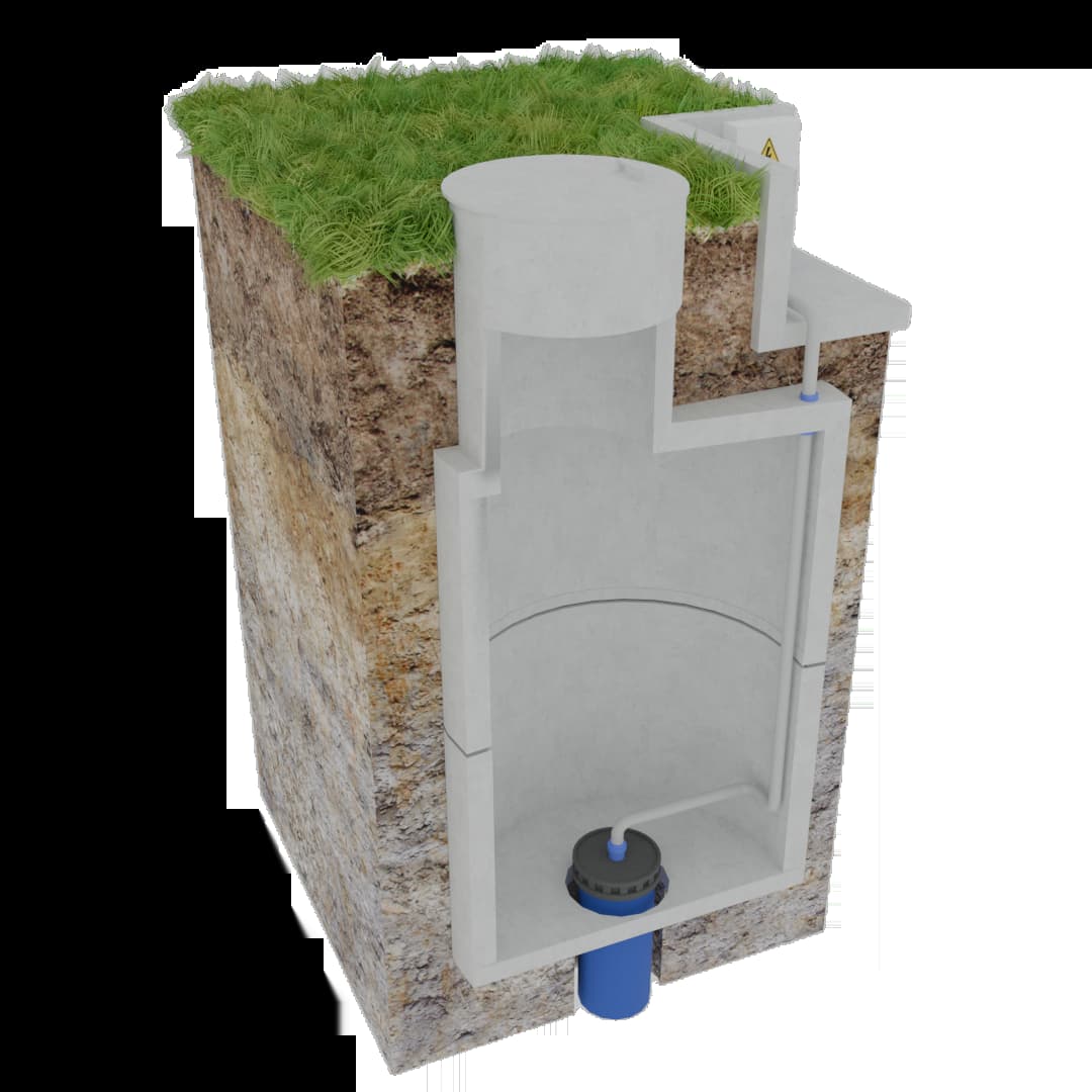 3D модель: Скважина с кессоном (не рекомендуем)